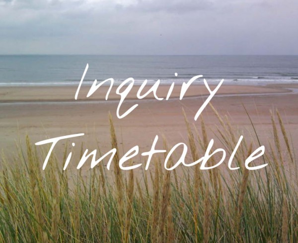 Inquiry Timetable