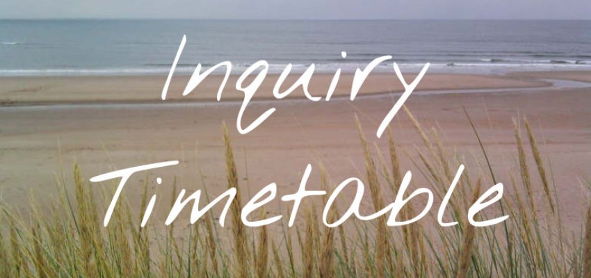 Inquiry Timetable